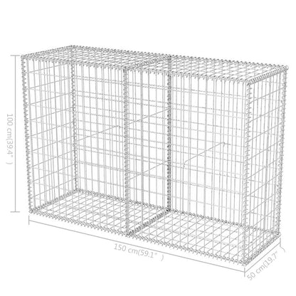 vidaXL Panier de gabion en acier 150 x 50 x 100 cm