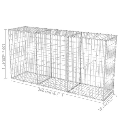 vidaXL Cage de gabion en acier 200×50×100 cm