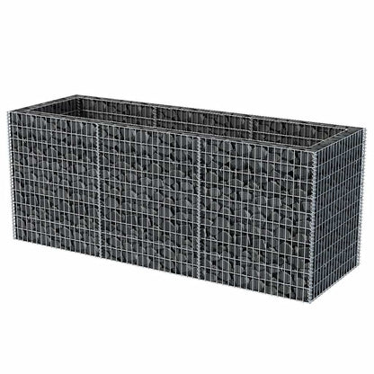 vidaXL Gabionen-Hochbeet Stahl 270×90×100 cm