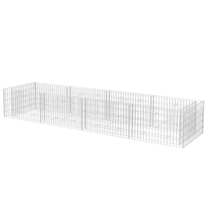 vidaXL Gabionen-Hochbeet Stahl 360×90×50 cm