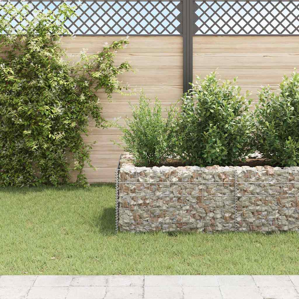 vidaXL Gabionen-Hochbeet Stahl 360×90×50 cm