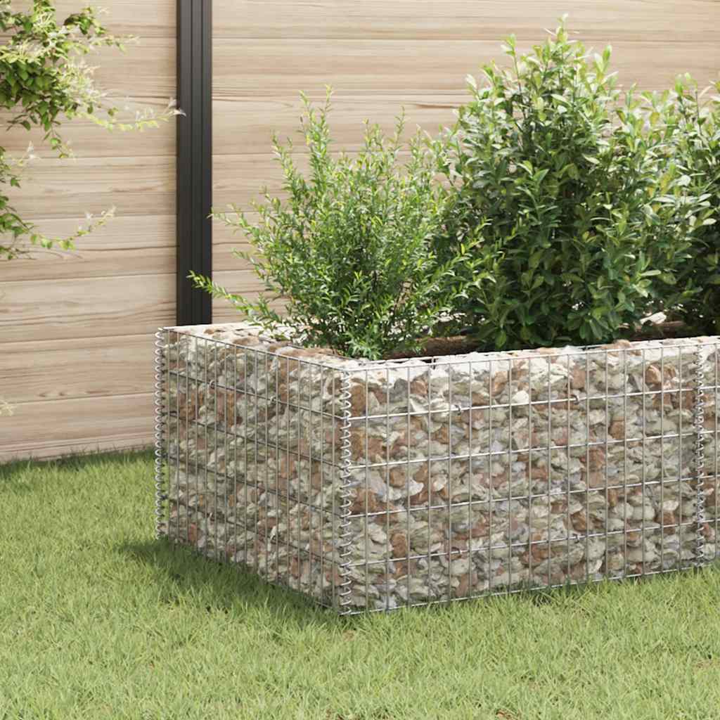 vidaXL Gabionen-Hochbeet Stahl 360×90×50 cm