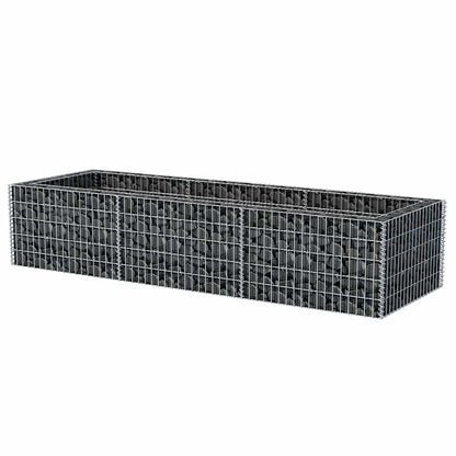 vidaXL Gabionen-Hochbeet Stahl 270×90×50 cm
