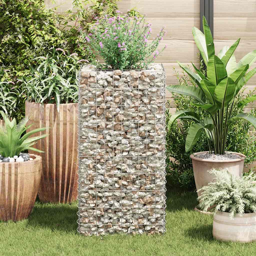 vidaXL Gabionen-Hochbeet Stahl 50×50×100 cm