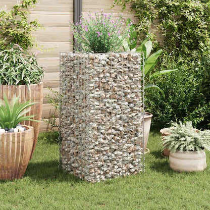 vidaXL Gabionen-Hochbeet Stahl 50×50×100 cm