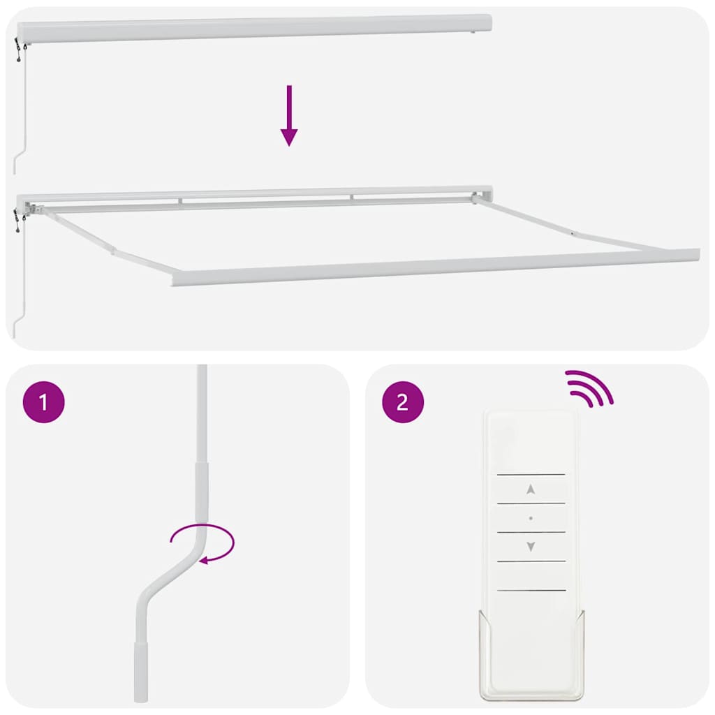 Markisenrahmen Weiß 400 x 300 cm Aluminium