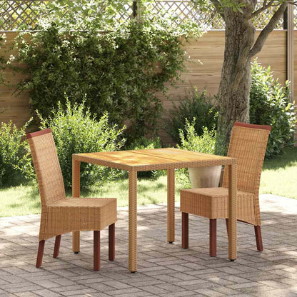 vidaXL Chaises de salle à manger 2 pcs Marron Rotin naturel