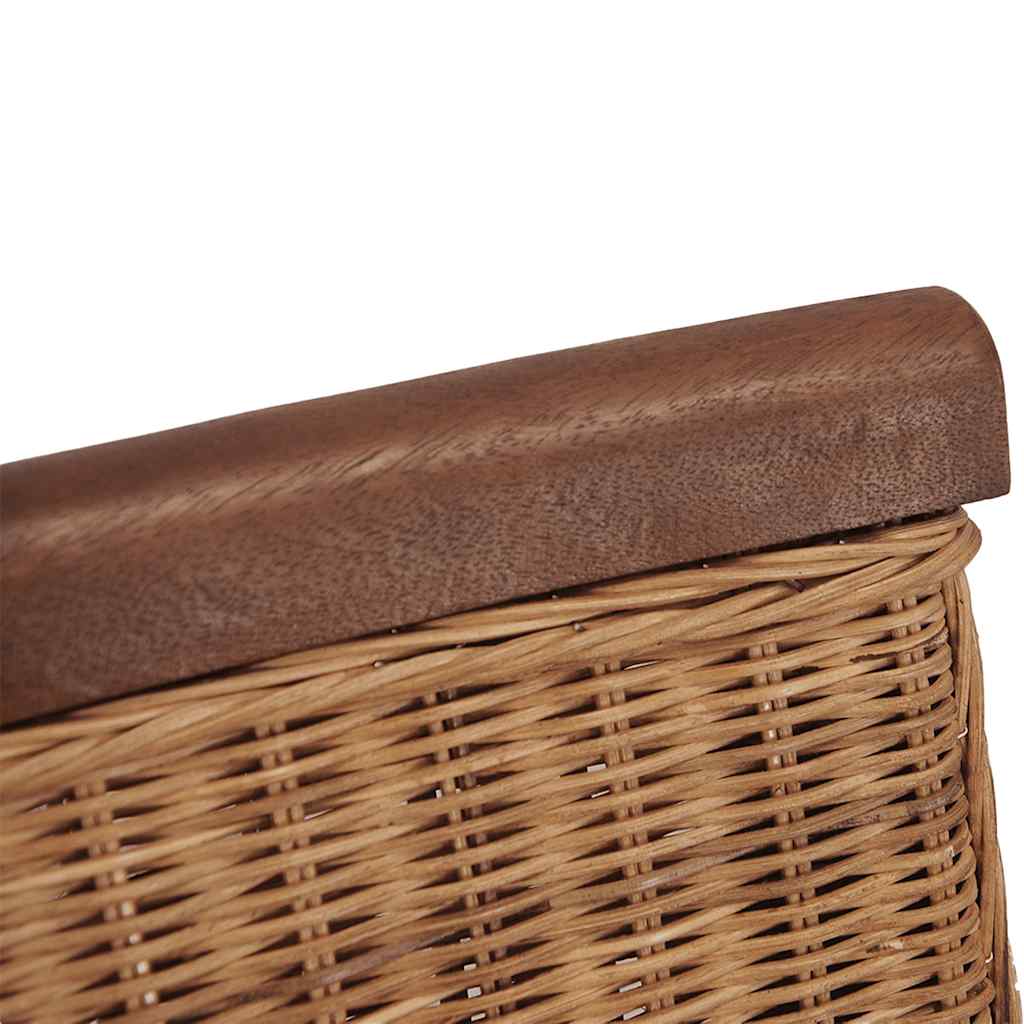 vidaXL Chaises de salle à manger 2 pcs Marron Rotin naturel