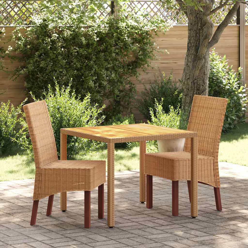 vidaXL Esszimmerstühle 2 Stk. Braun Natürliches Rattan