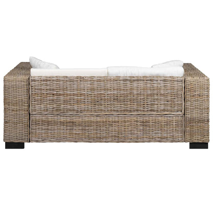 vidaXL 2-Sitzer Sofa Echtes Rattan