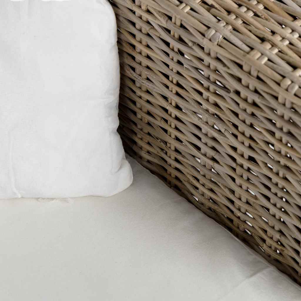 vidaXL 2-Sitzer Sofa Echtes Rattan