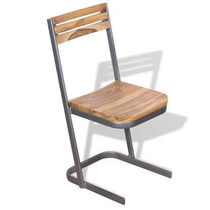 vidaXL Esszimmerstühle 2 Stk. Massivholz Teak