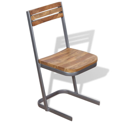 vidaXL Esszimmerstühle 2 Stk. Massivholz Teak