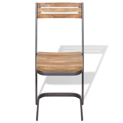 vidaXL Esszimmerstühle 2 Stk. Massivholz Teak