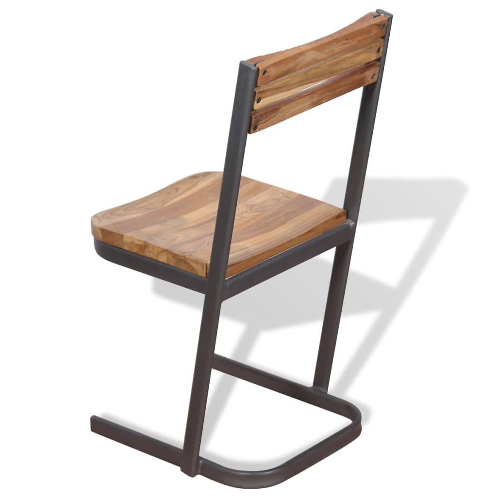 vidaXL Esszimmerstühle 2 Stk. Massivholz Teak