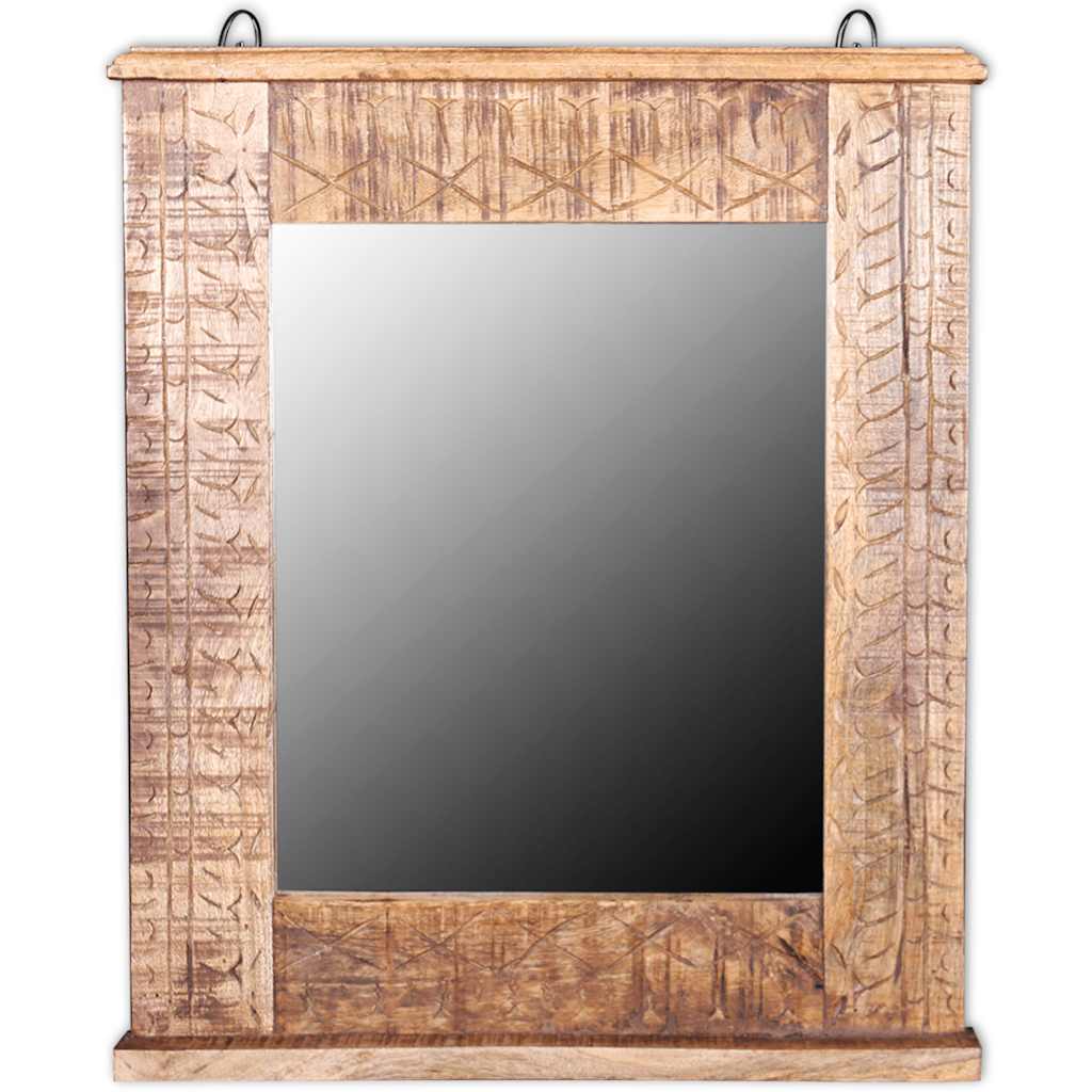 vidaXL Badkommode mit Spiegel Massivholz Mango
