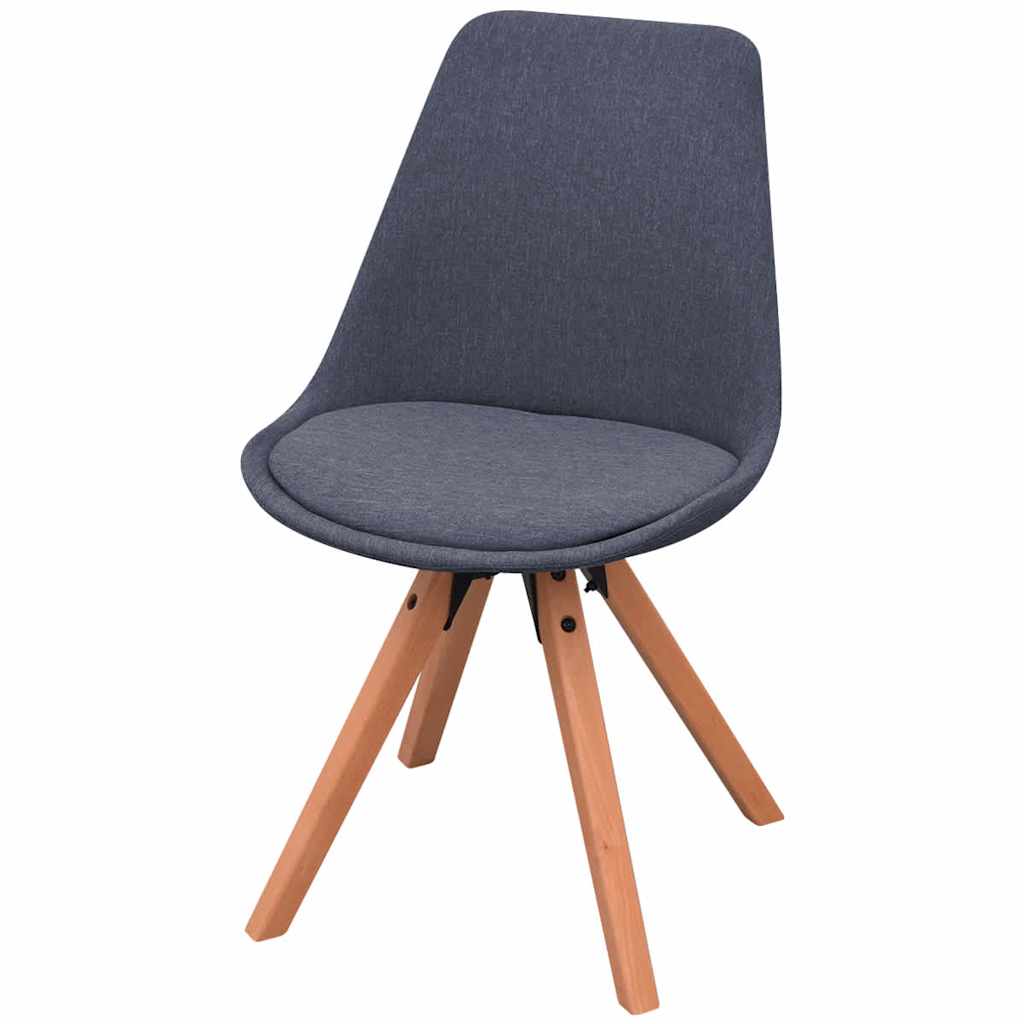 vidaXL Esszimmerstühle 2 Stk. Dunkelgrau Stoff