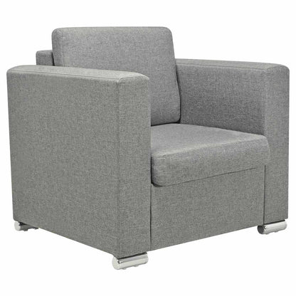 vidaXL Sessel Hellgrau Stoff