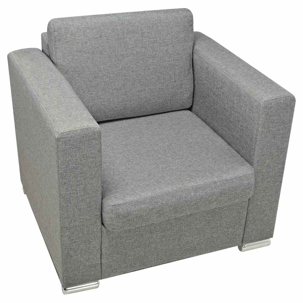 vidaXL Sessel Hellgrau Stoff