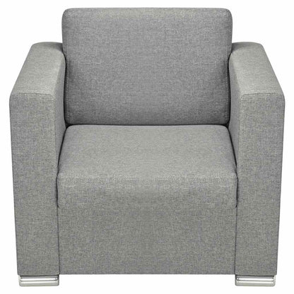 vidaXL Sessel Hellgrau Stoff
