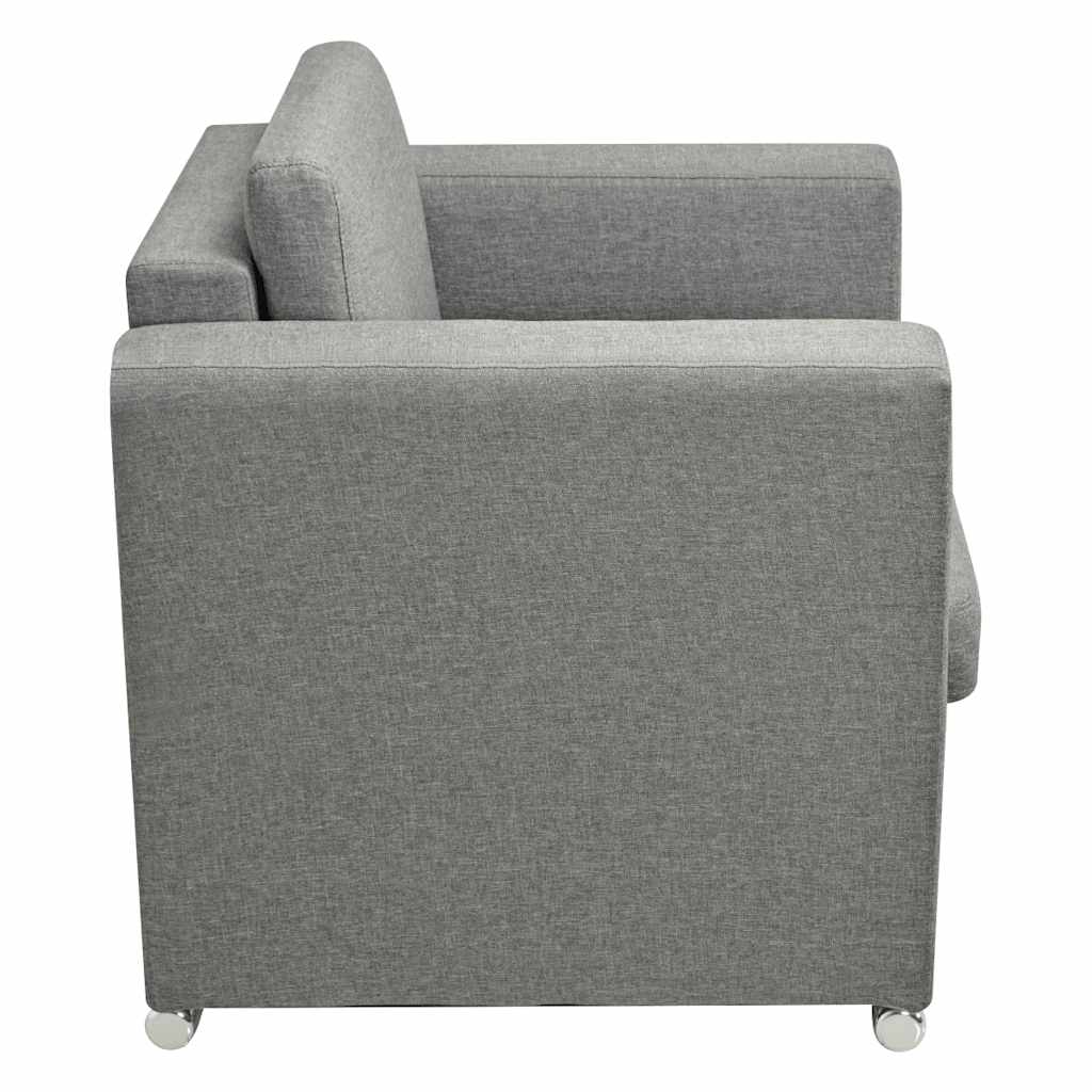 vidaXL Sessel Hellgrau Stoff