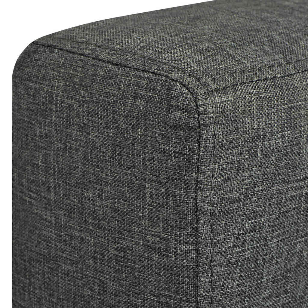 vidaXL Sofa 2-Sitzer Stoff Dunkelgrau