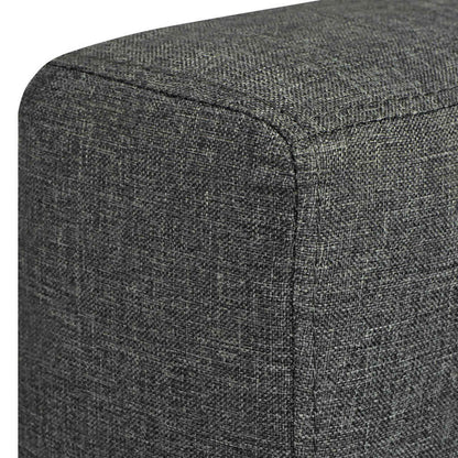 vidaXL Sofa 2-Sitzer Stoff Dunkelgrau