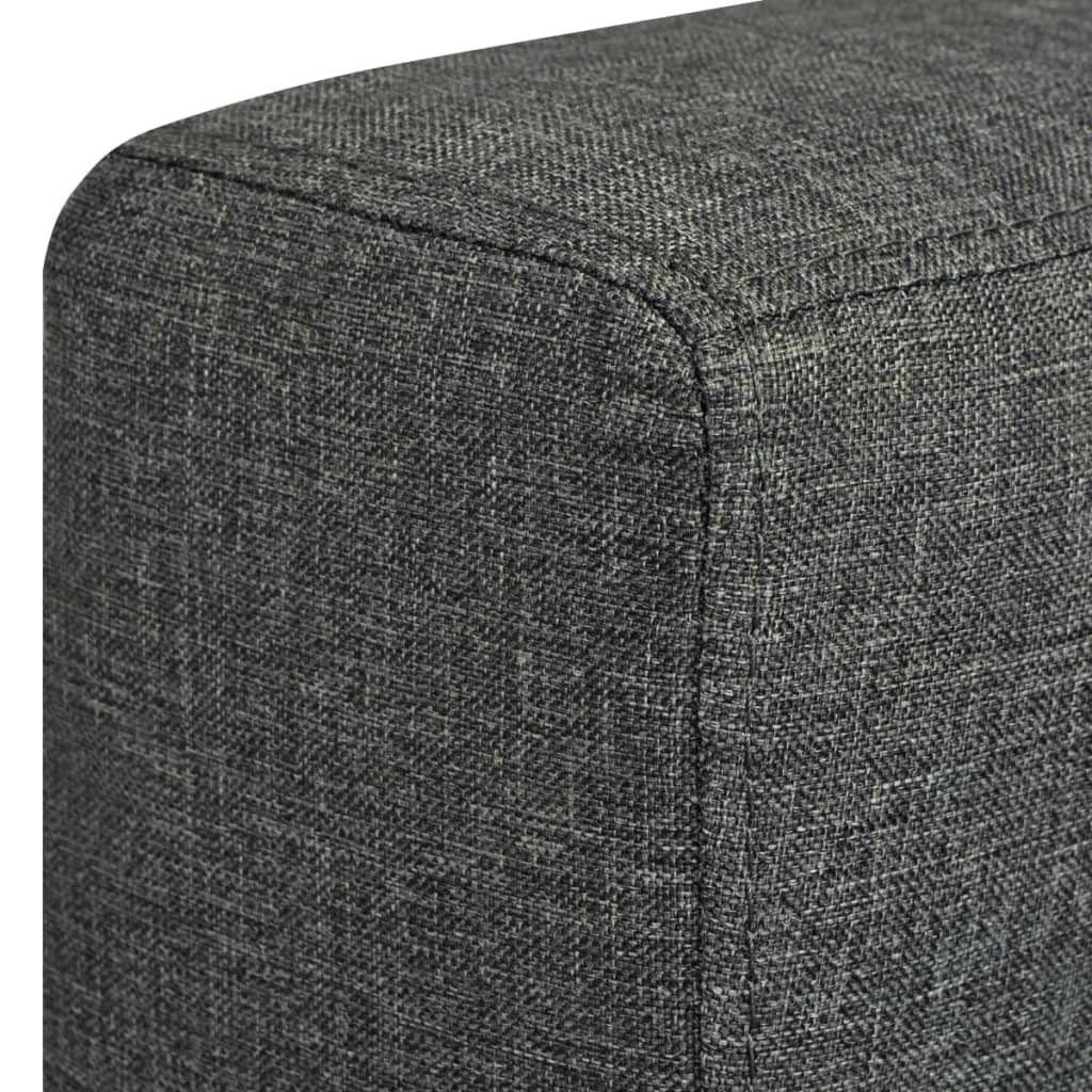 vidaXL 3-Sitzer Sofa Stoff Dunkelgrau
