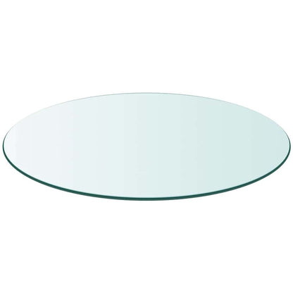 vidaXL Tischplatte aus gehärtetem Glas rund 500 mm