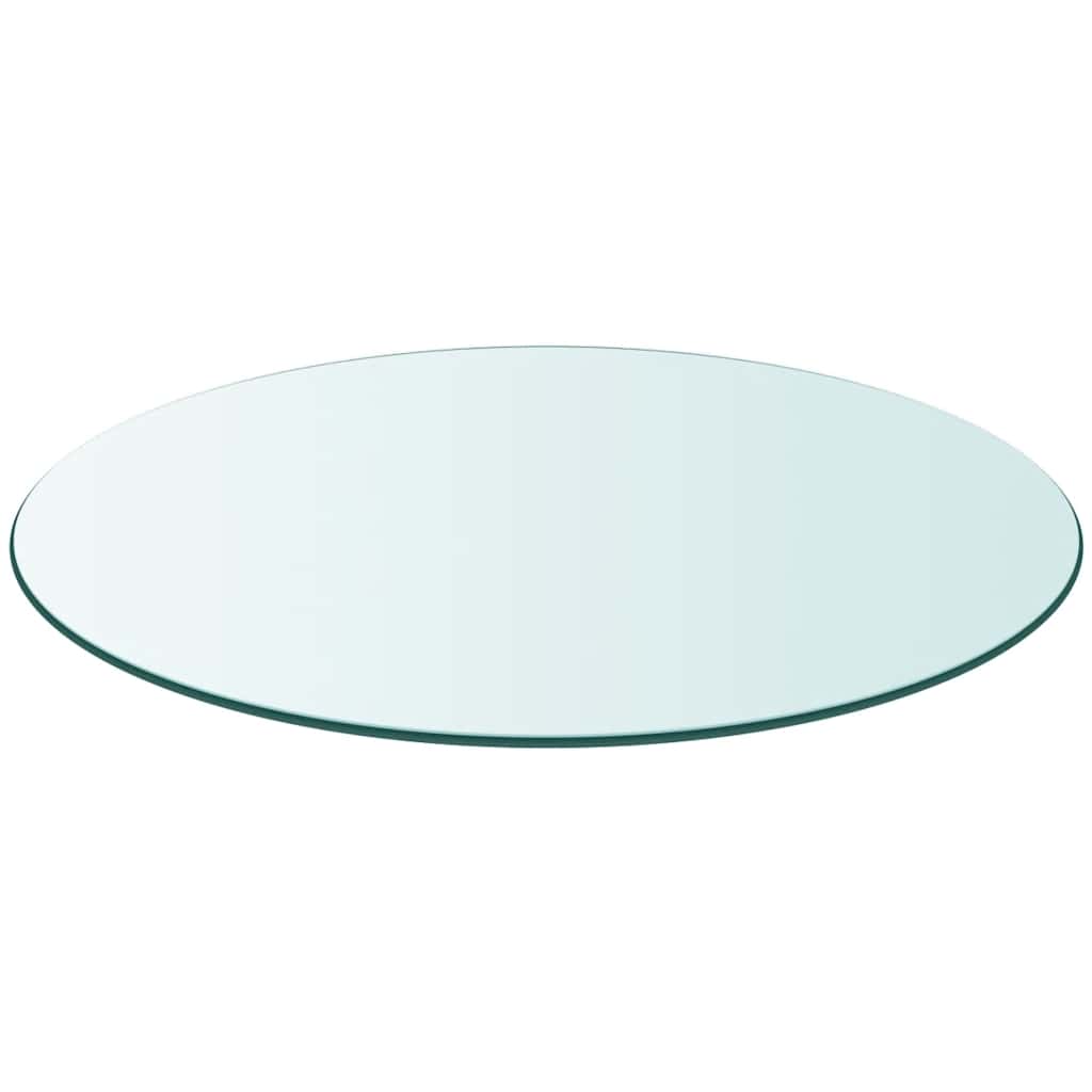 vidaXL Tischplatte aus gehärtetem Glas rund 600 mm