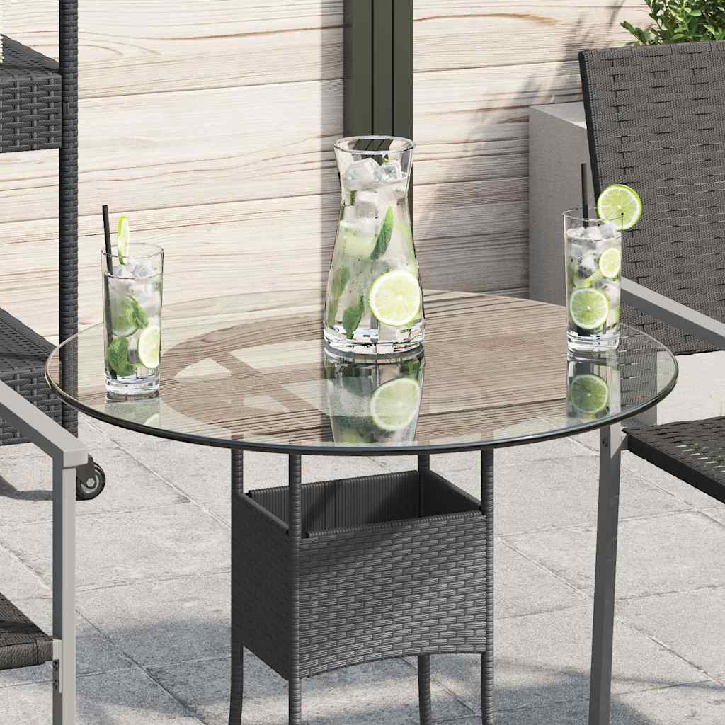 vidaXL Tischplatte aus gehärtetem Glas rund 600 mm