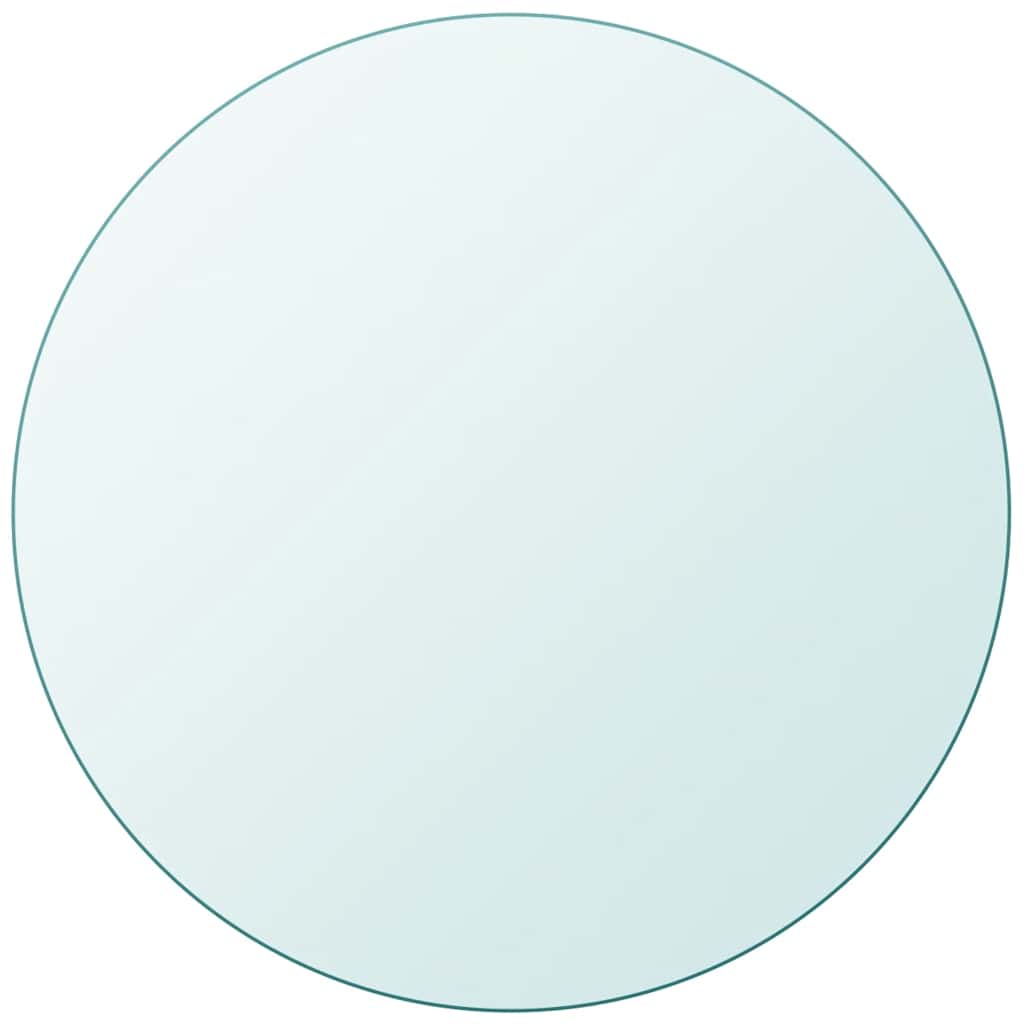 vidaXL Plateau de table en verre trempé rond 700 mm