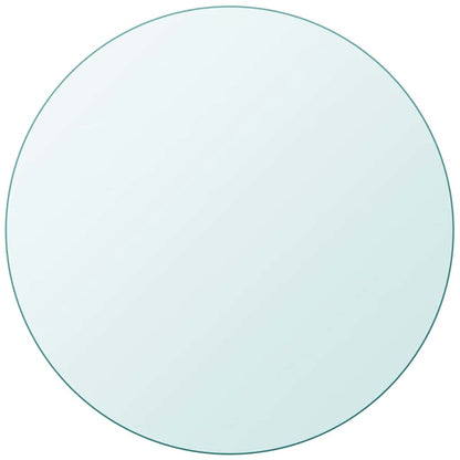 vidaXL Plateau de table en verre trempé rond 700 mm