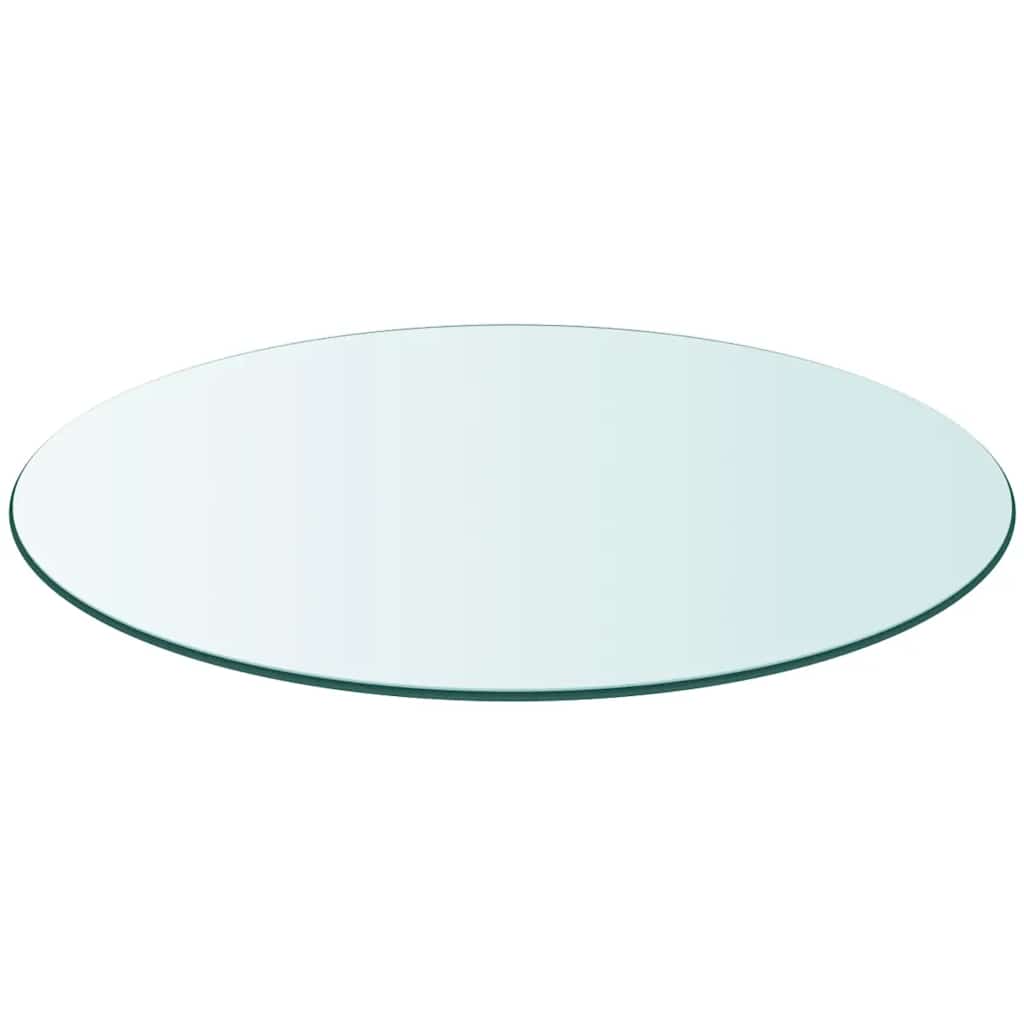 vidaXL Plateau de table en verre trempé rond 700 mm