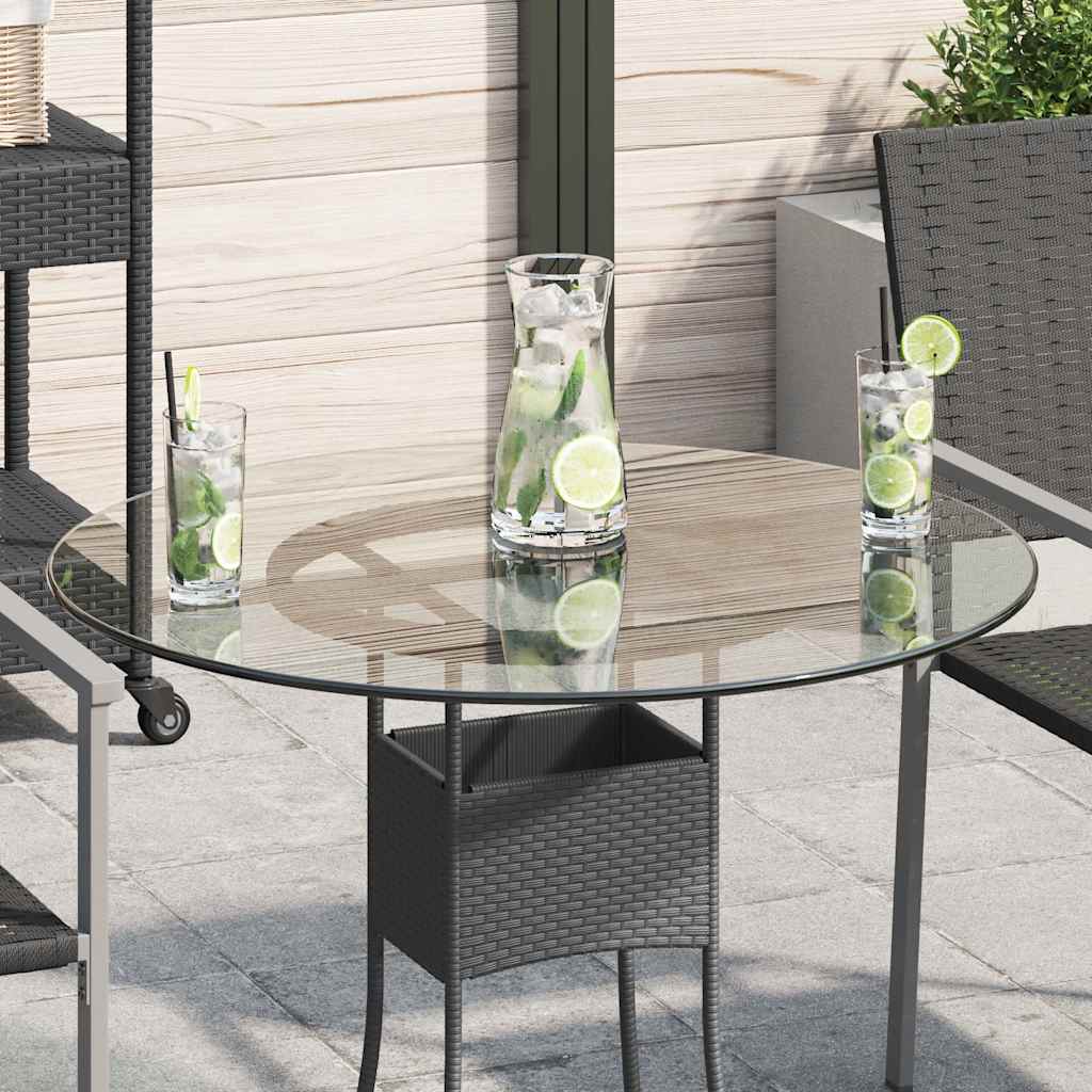 vidaXL Plateau de table en verre trempé rond 700 mm