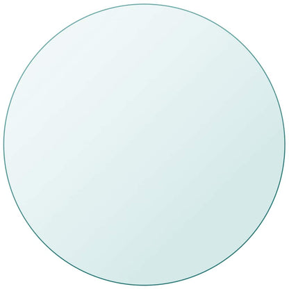 vidaXL Plateau de table en verre trempé rond 800 mm