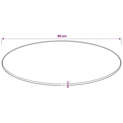 vidaXL Plateau de table en verre trempé rond 800 mm