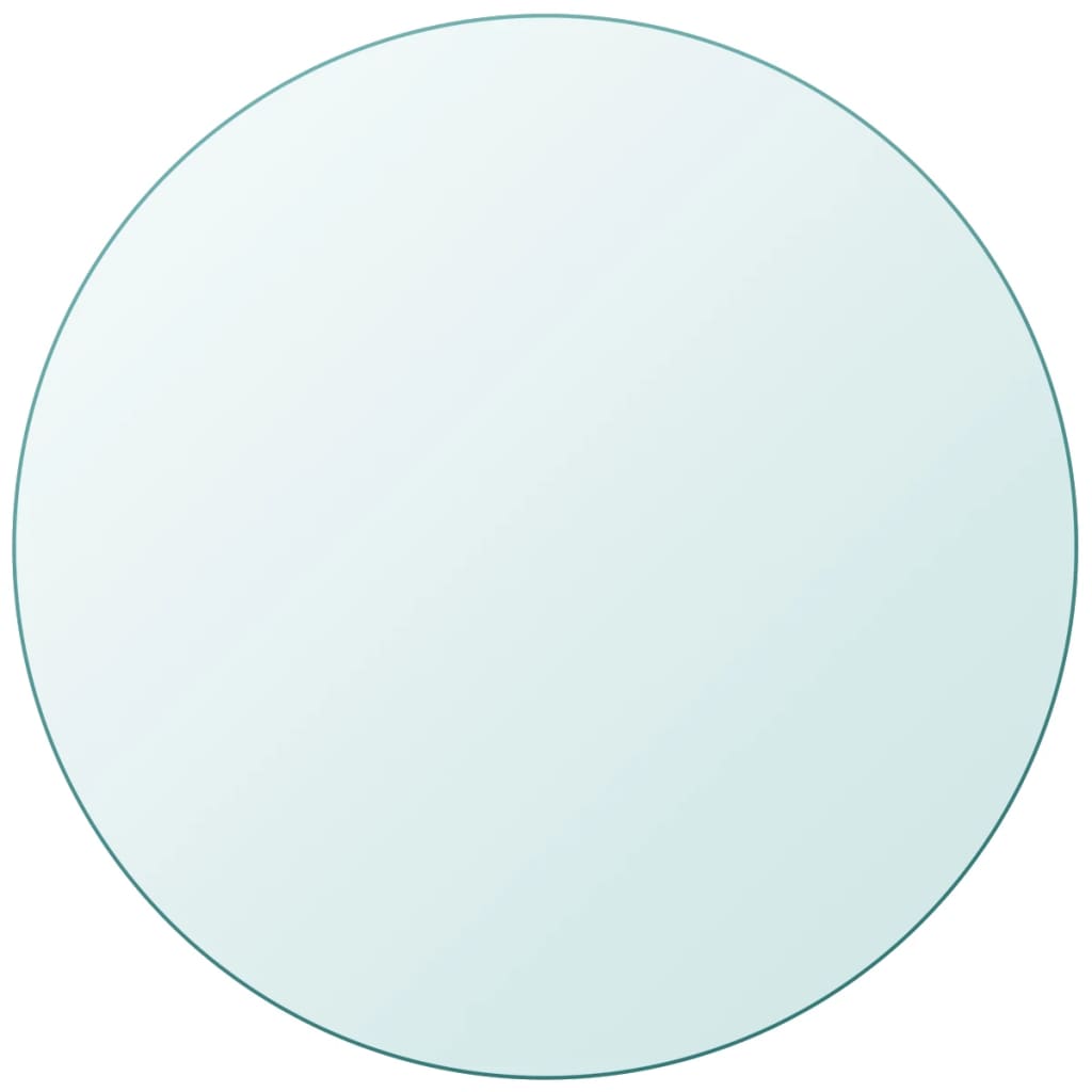 vidaXL Plateau de table en verre trempé rond 900 mm