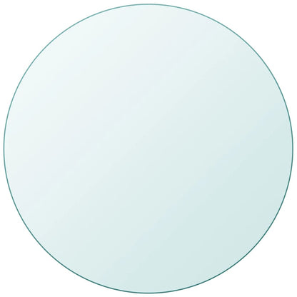 vidaXL Plateau de table en verre trempé rond 900 mm
