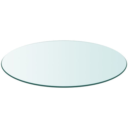 vidaXL Plateau de table en verre trempé rond 900 mm