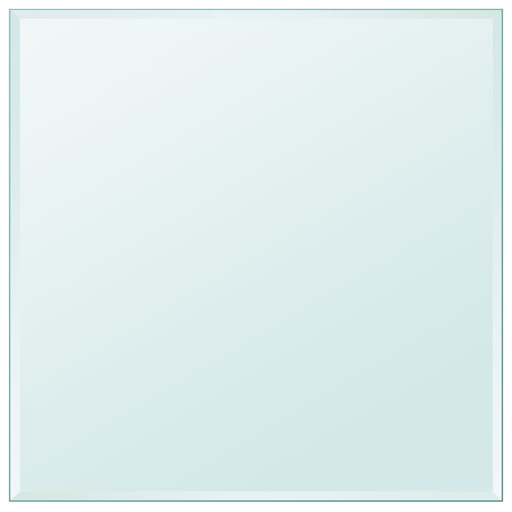 vidaXL Plateau de table en verre trempé carré 800x800 mm