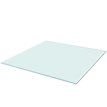 vidaXL Plateau de table en verre trempé carré 800x800 mm
