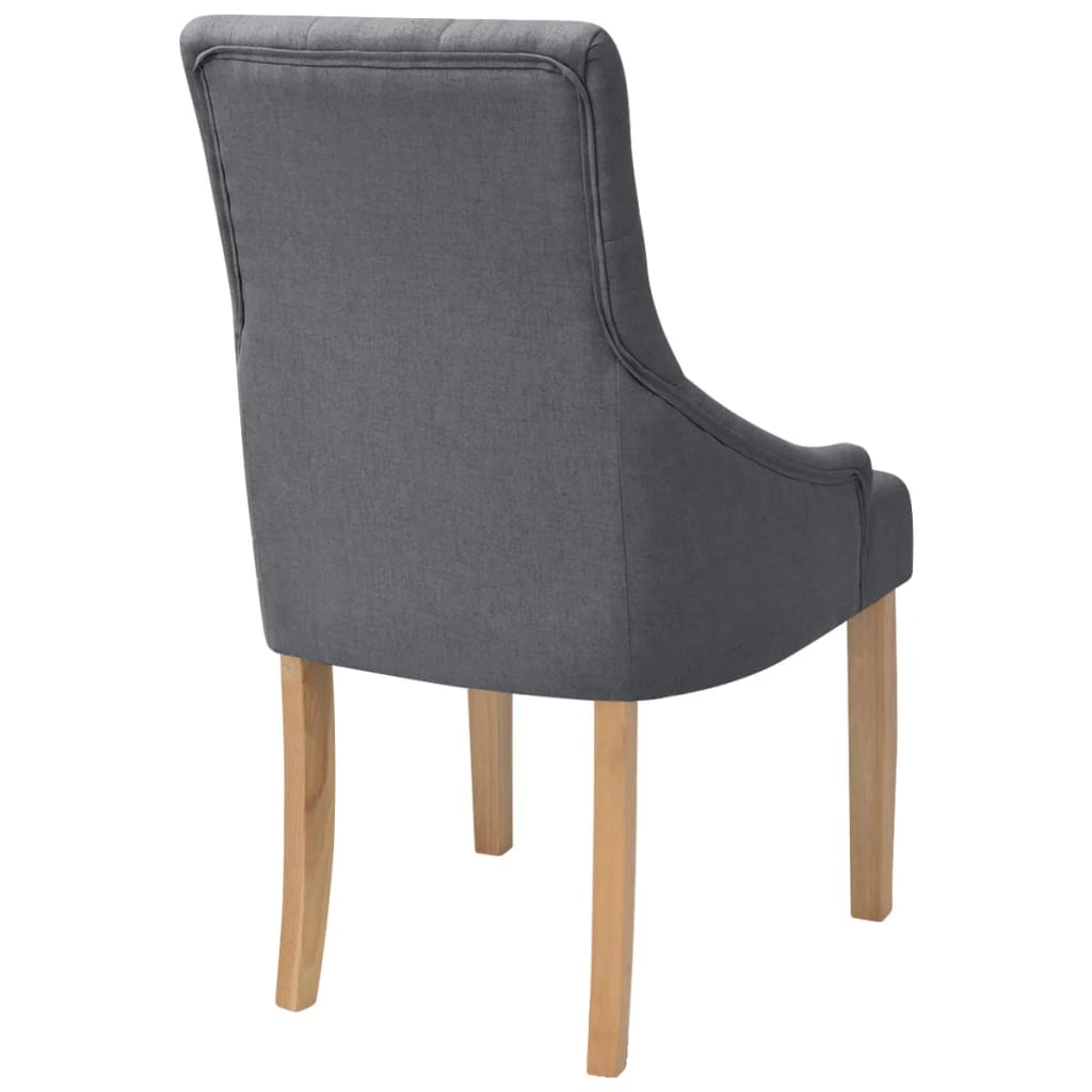 vidaXL Esszimmerstühle 2 Stk. Dunkelgrau Stoff