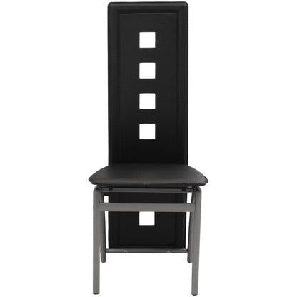 vidaXL Esszimmerstühle 4 Stk. Schwarz Kunstleder