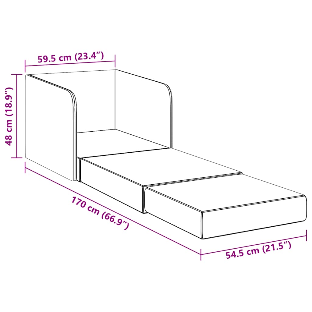 Schlafsessel Ausziehbar Dunkelgrau Stoff