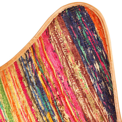 vidaXL Butterfly-Sessel Mehrfarbig Chindi-Stoff