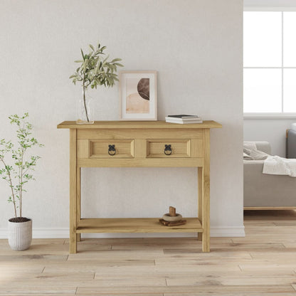 vidaXL Konsolentisch im Mexiko-Stil Kiefer Massiv Corona 93x34,5x73 cm
