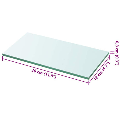 vidaXL Étagère en verre transparent 30x12 cm