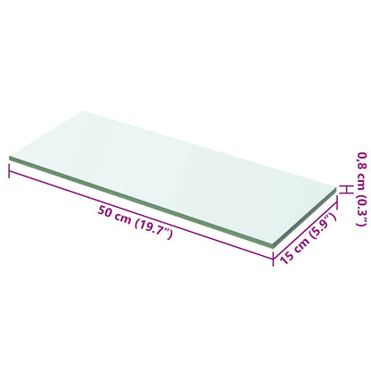 vidaXL Regalboden Glas Transparent 50x15 cm