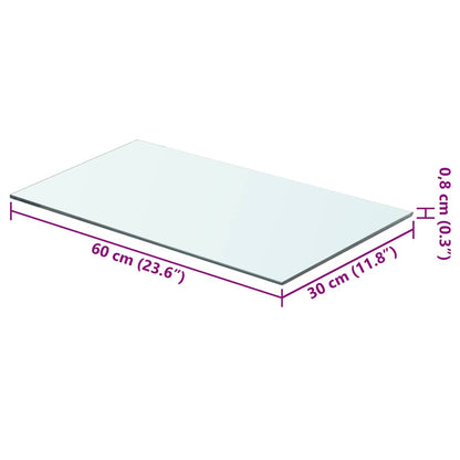 vidaXL Étagère en verre transparent 60x30 cm